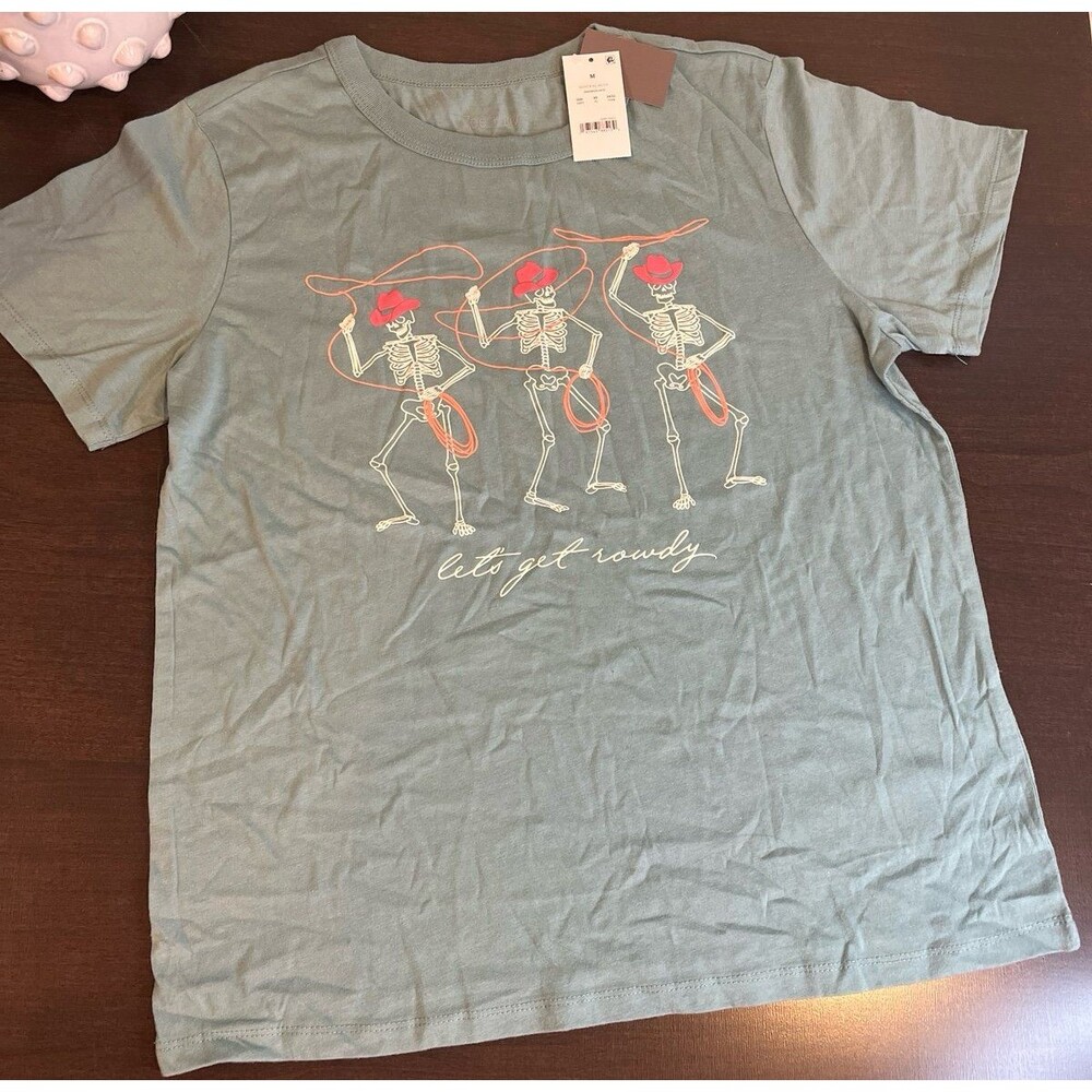 Zoe + Liv skeleton T-shirt  NWT